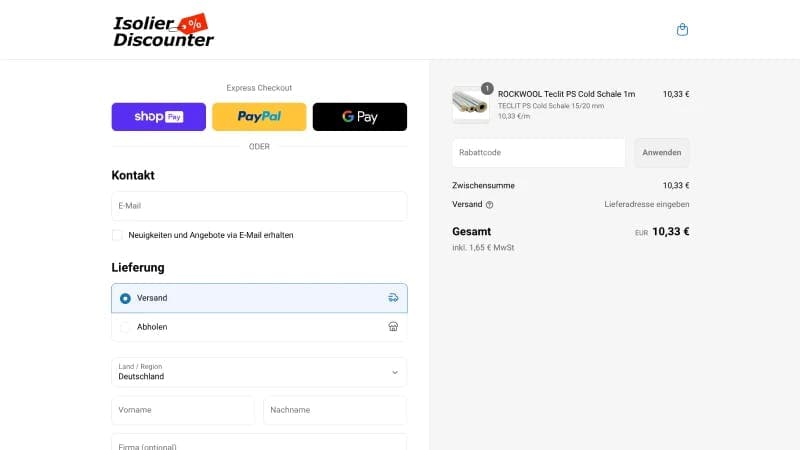 Shopify ecommerce website